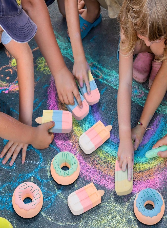 Watersay 24 Pcs Chalk Set Multicolor Dessert Party Favors Outdoor Washable Chalk for Adult Fun Summer Playground Outdoor Activities Painting on Chalkboard Blackboard(Assorted) - Image 4
